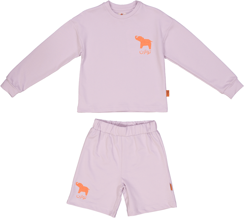 Origami Elephant | Balance Kids Set of Sweatshirt and Shorts